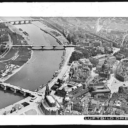 Blick auf die Altstadt, Luftbild, 1923