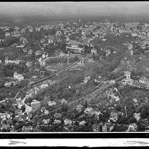 Dresden-Loschwitz und Wei&szlig;er Hirsch, Luftbild, um 1925