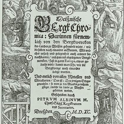 Titelblatt des Abschnitts "Meißnische Bergk Chronica..."