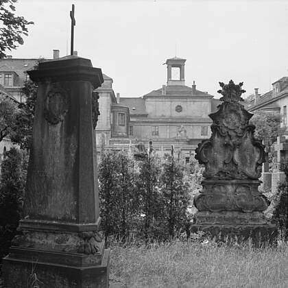 Alter Katholischer Friedhof, Blick von der Mitte zum Eingangstor