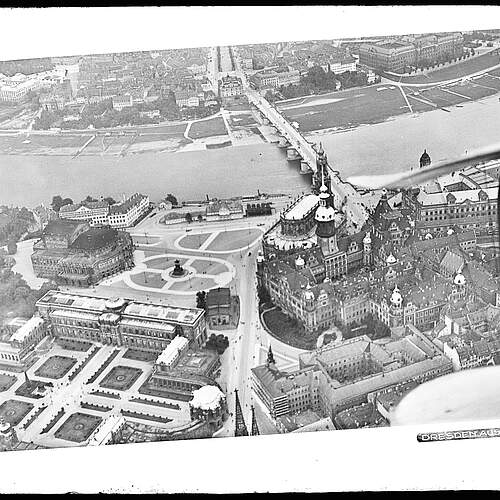 Dresden aus der Vogelschau, Altstadt, Luftbild, 1922