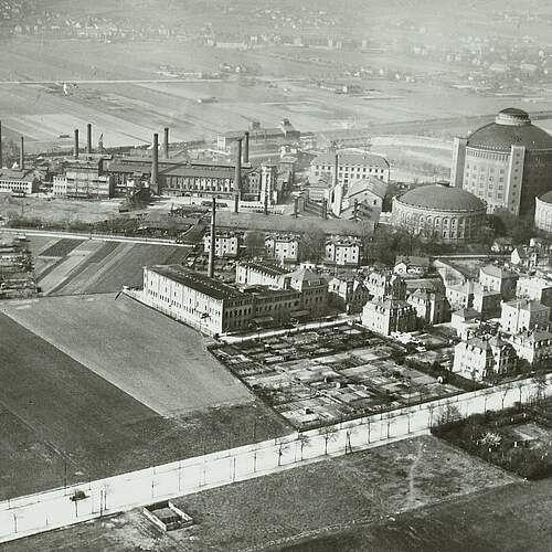 Reick. Gaswerk und Umgebung von Nordosten, vor 1928