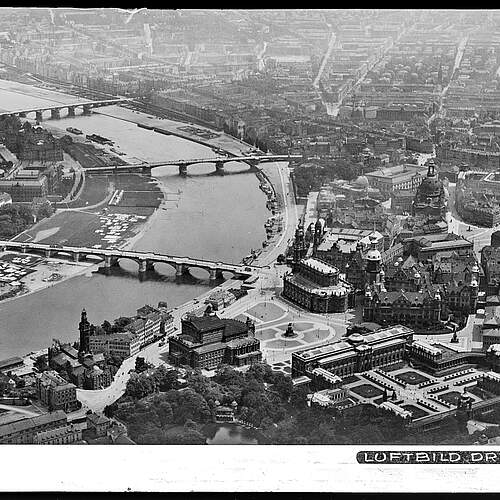 Blick auf die Altstadt, Luftbild, 1923