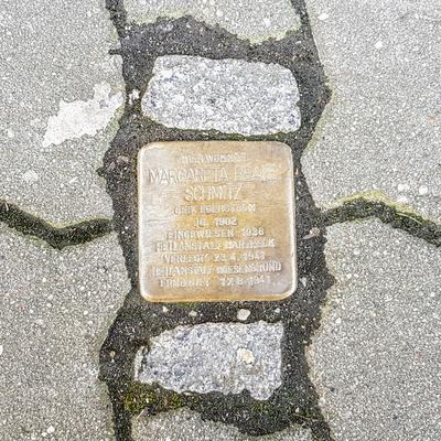 Stolperstein: Margareta Beate Schmitz Stolperstein: Margareta Beate Schmitz