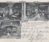 Gru&szlig; aus dem Schlosskeller - Ansichtskarte von 1905