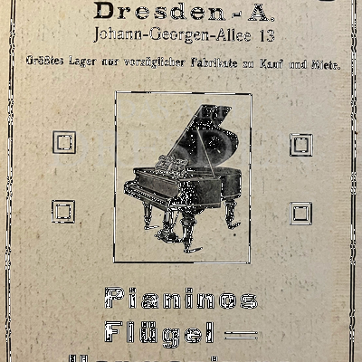 Werbung Piano- und Harmonium-Haus Stolzenberg Werbung Piano- und Harmonium-Haus Stolzenberg