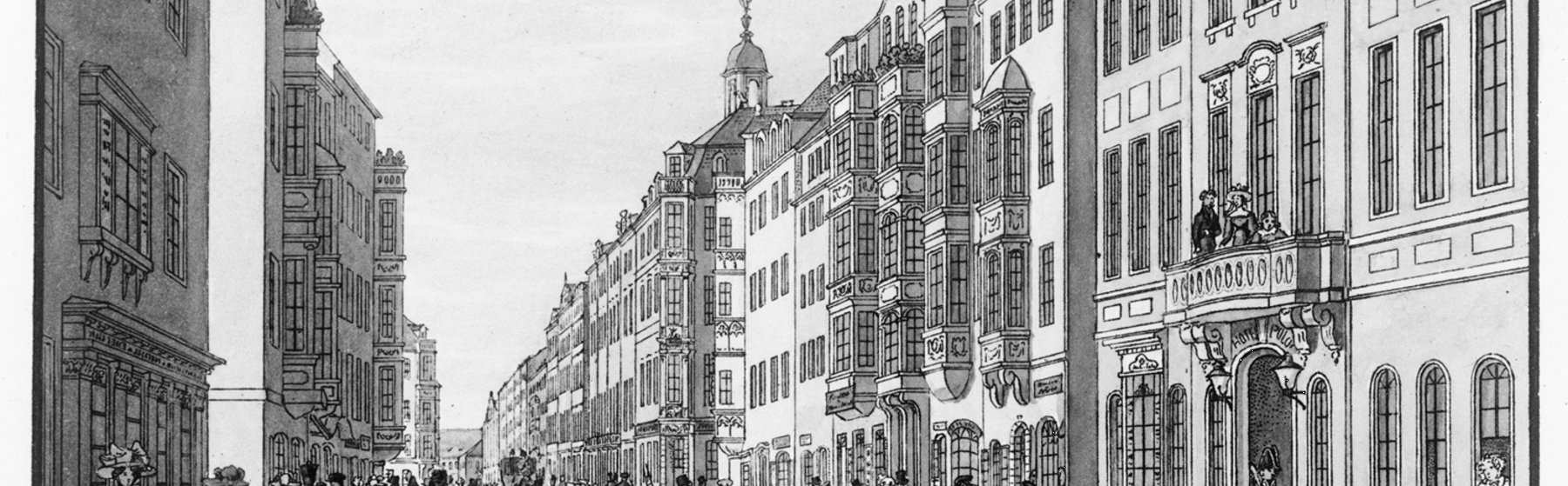 Das Hotel de Pologne auf der Schlossgasse zu Dresden