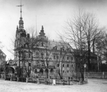 Dresden-Prohlis. Schloss, ehemaliges Altprohlis 9. Ansicht von Norden &uuml;ber den Geberbach
