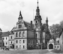 Dresden-Prohlis, Alt-Prohlis 9. Schloss (Umbau 1887/1888; C. Kirsten, O. Kreyßig, Abriss 1985). Hofansicht von Südosten