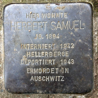 Stolperstein: Herbert Samuel Stolperstein: Herbert Samuel